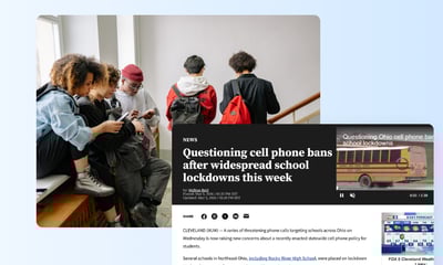 Ohio's Cell Phone Ban Draws New Scrutiny After Statewide School Lockdown Wave