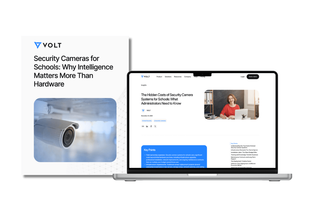 School Security Cameras Resource Center | VOLT AI