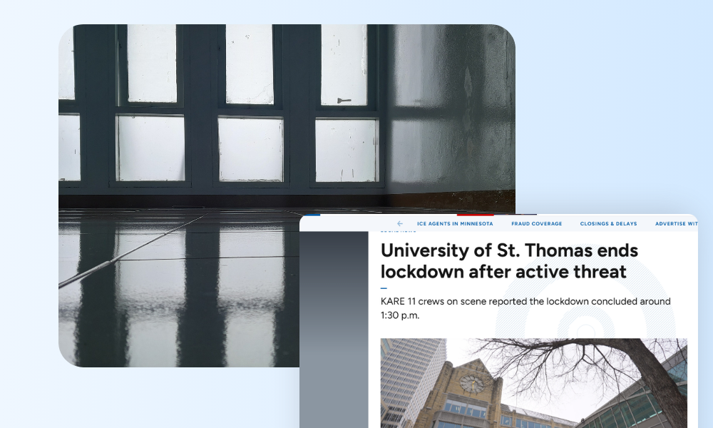 University of St. Thomas ended campus lockdown after active threat alert. Analysis of response protocols and security implications for higher education.