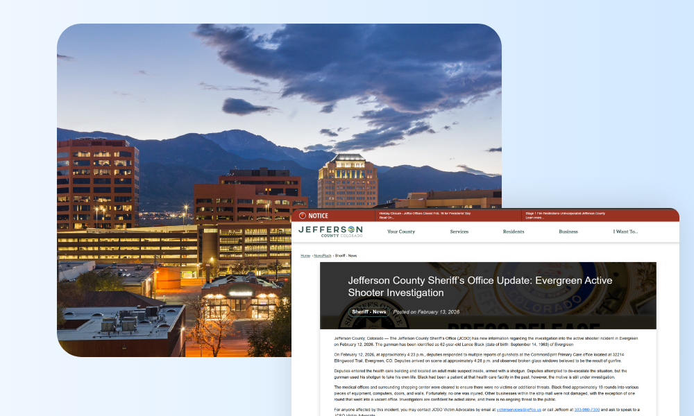 Jefferson County Sheriff's Office investigates Evergreen active shooter incident, highlighting critical security detection gaps in community safety protocols.