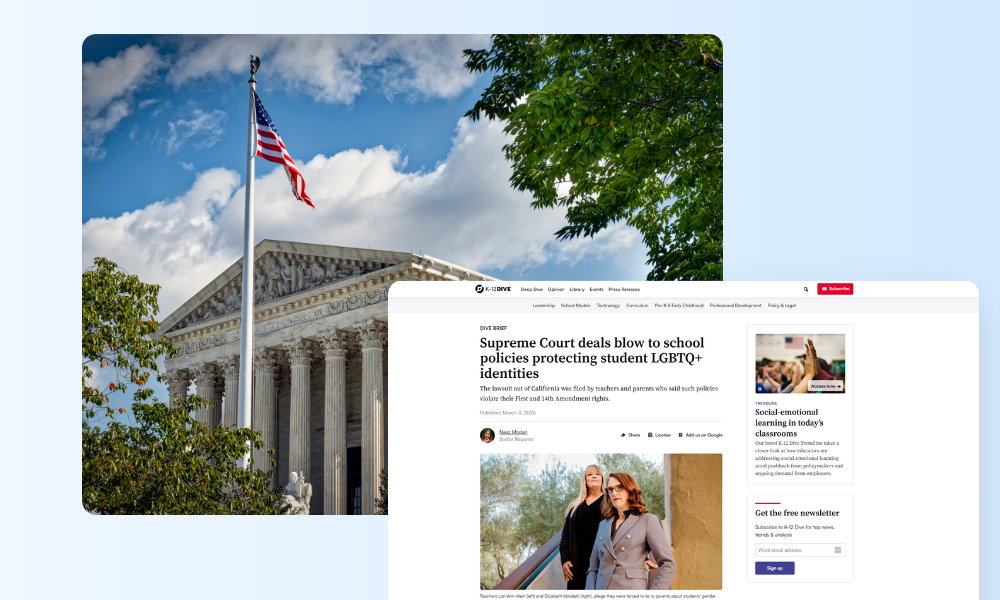 Supreme Court's LGBTQ+ school policy decision creates new security funding needs for privacy-focused technology. Schools must adapt systems and budgets.