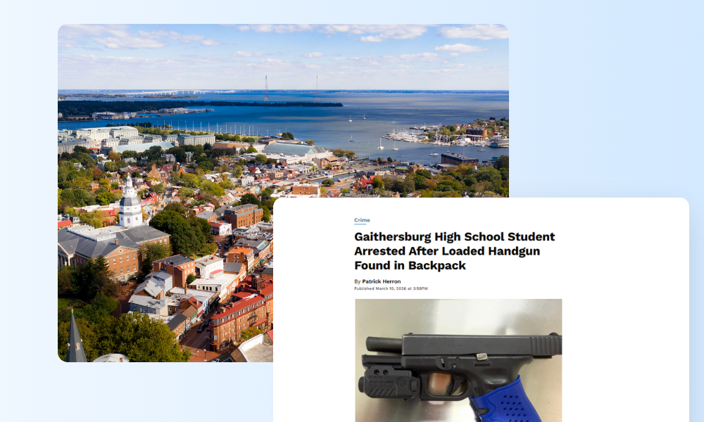 Gaithersburg High School student arrested with loaded gun highlights weapon detection gaps. How AI security systems prevent campus threats.